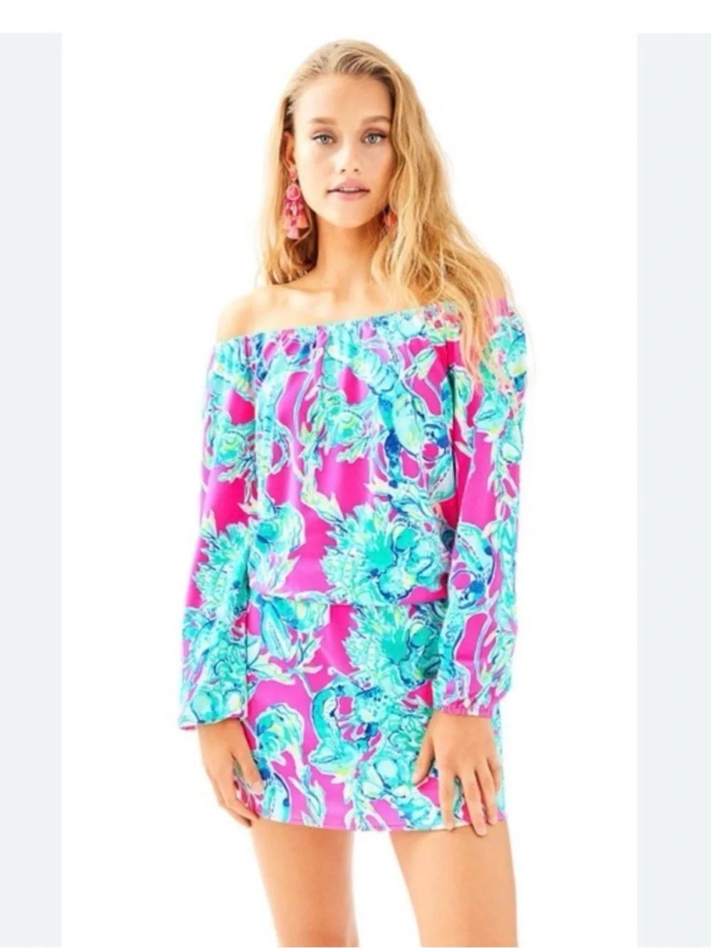 Lilly Pulitzer Lana Skort Romper off the Shoulder, Size XS